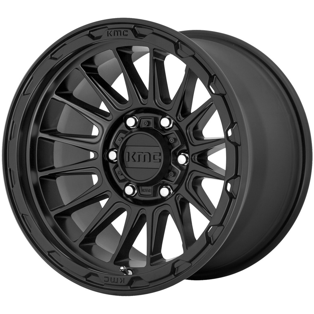18x9 +18 KMC KM542 Impact 6x135 Satin Black Wheels (Set of 4)