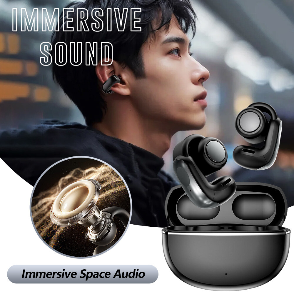 Wireless Open-Ear Bluetooth Earbuds in White & Black – USA