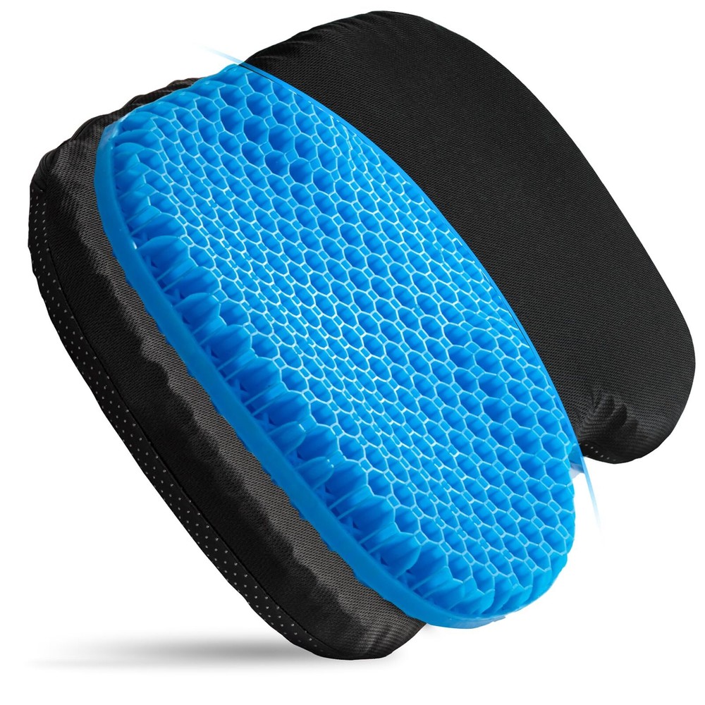 Enhanced Full Gel Seat Cushion for Sitting - Hip, Coccyx, Sciatica, Pressure ...