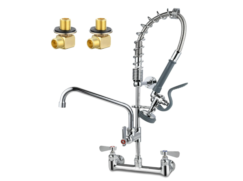 Commercial Faucet with 25-Inch High Sprayer