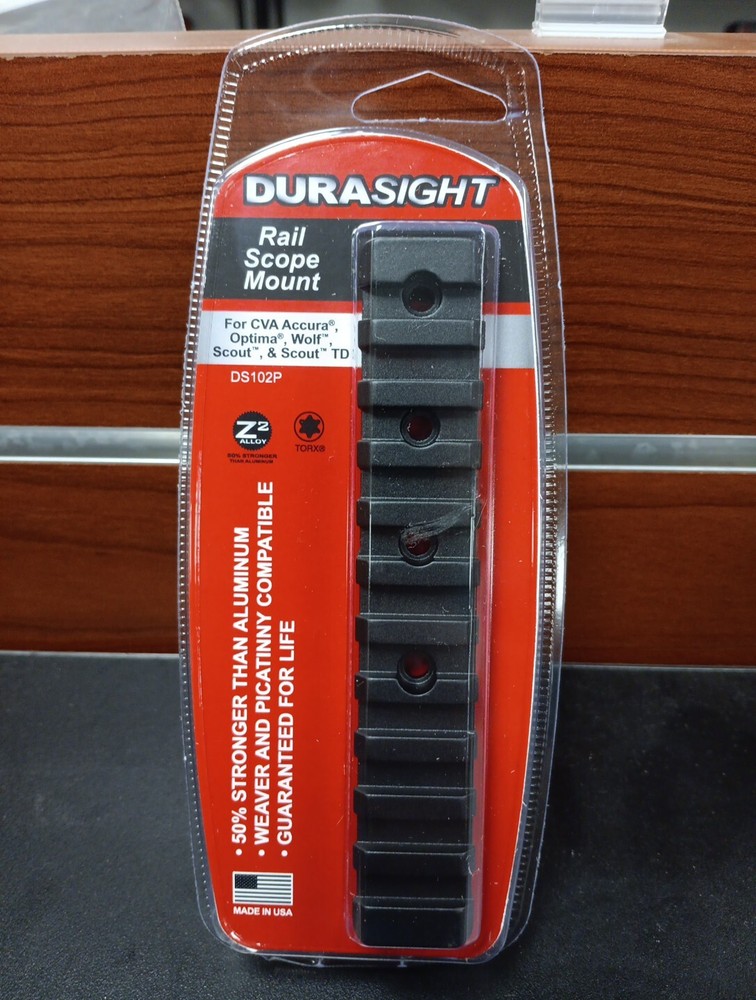 Durasight Rail Scope Mount; For CVA Accura Optima Wolf Scout & Scout TD;  DS102P