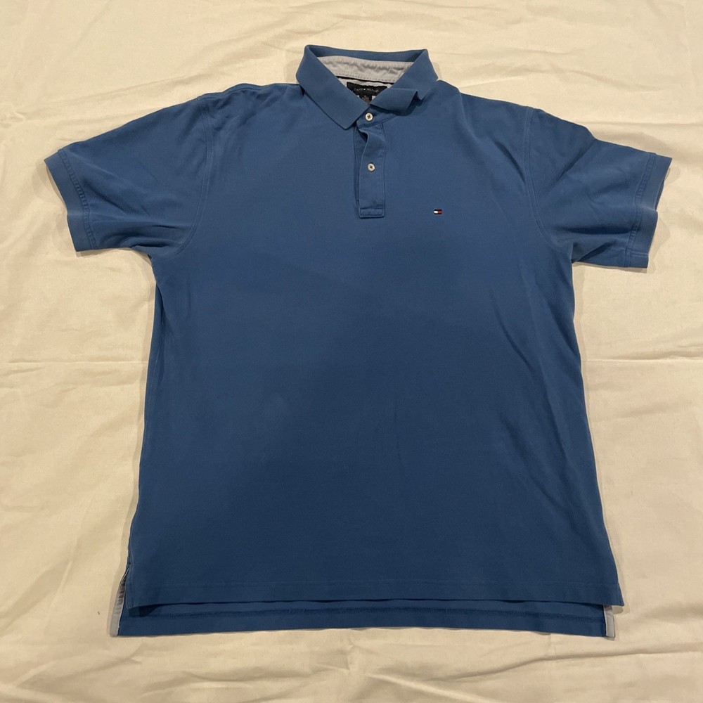 Tommy Hilfiger Men's Blue Short Sleeve Polo Shirt XL