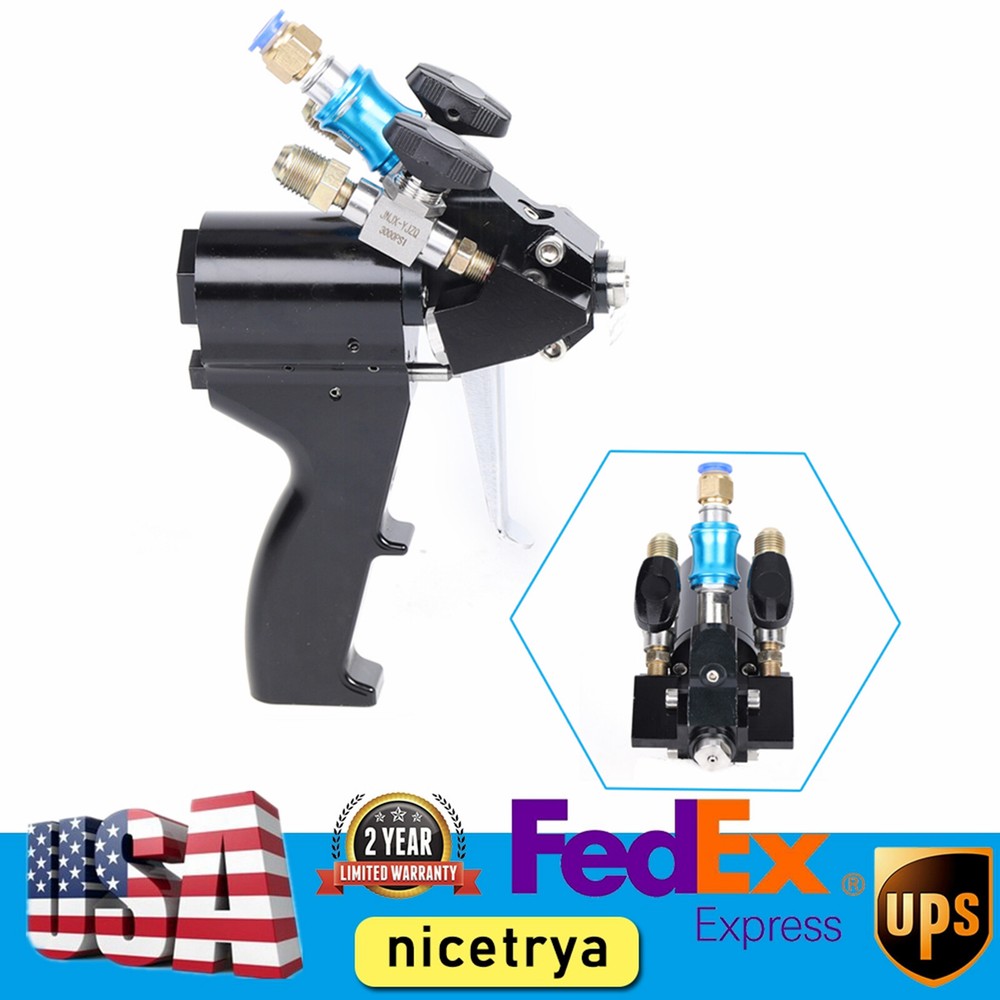 P2 PU Foam Spray Gun Polyurethane P2 Air Purge Spray Gun Self-cleaning Black