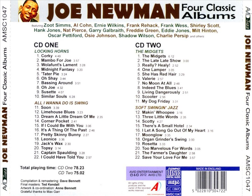 JOE NEWMAN FOUR CLASSIC ALBUMS: LOCKING HORNS/ALL I WANNA DO IS SWING/THE MIDGET
