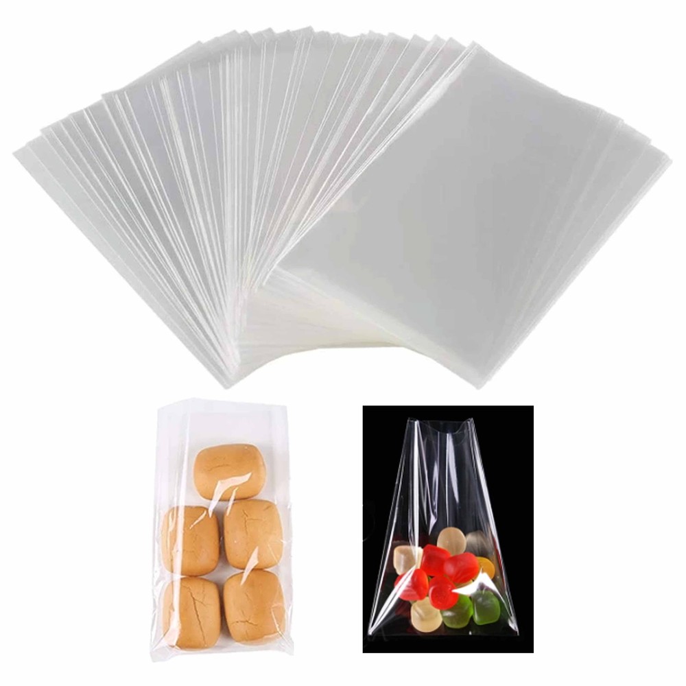 200 Clear Poly Candy Bags Cookie Treat Cello Baggies Loot Party Favor Gift 4