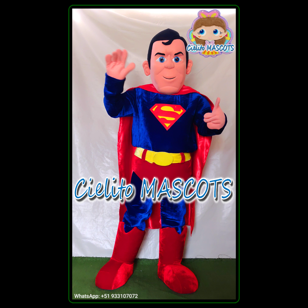 Superman Mascot Costume cosplay botarga halloween cartoon Cielito MASCOTS