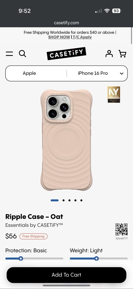 CASETiFY Ripple Protective Case Compatible with iPhone 16 Pro