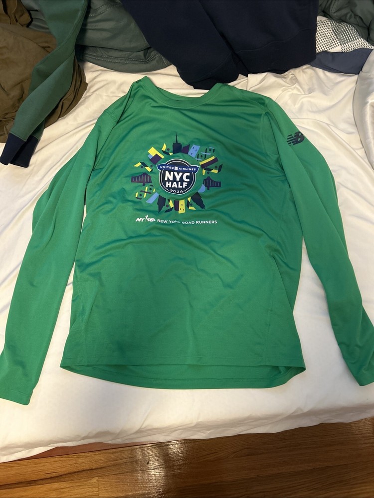 NYC Half Marathon 2024 Men’s Medium Green Tee New Balance