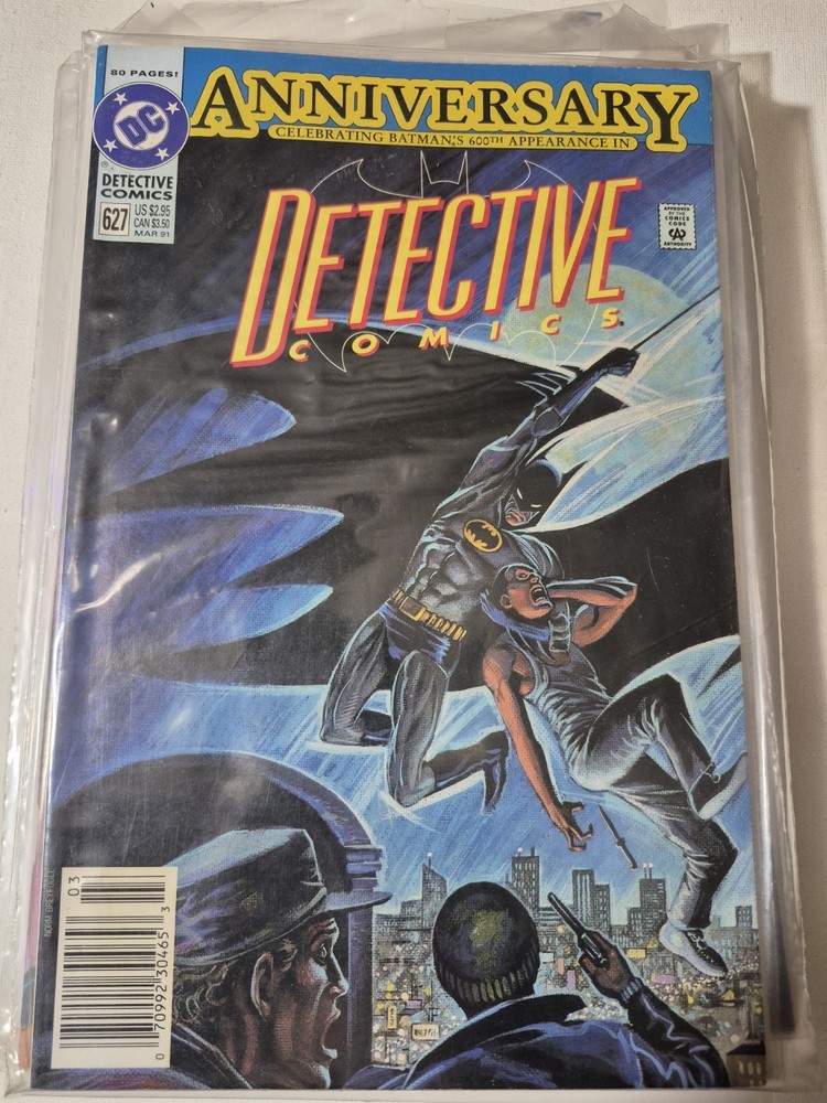 1991 DC Detective Comics #627 Celebrating Batman's 600th NEWSSTAND EDITION