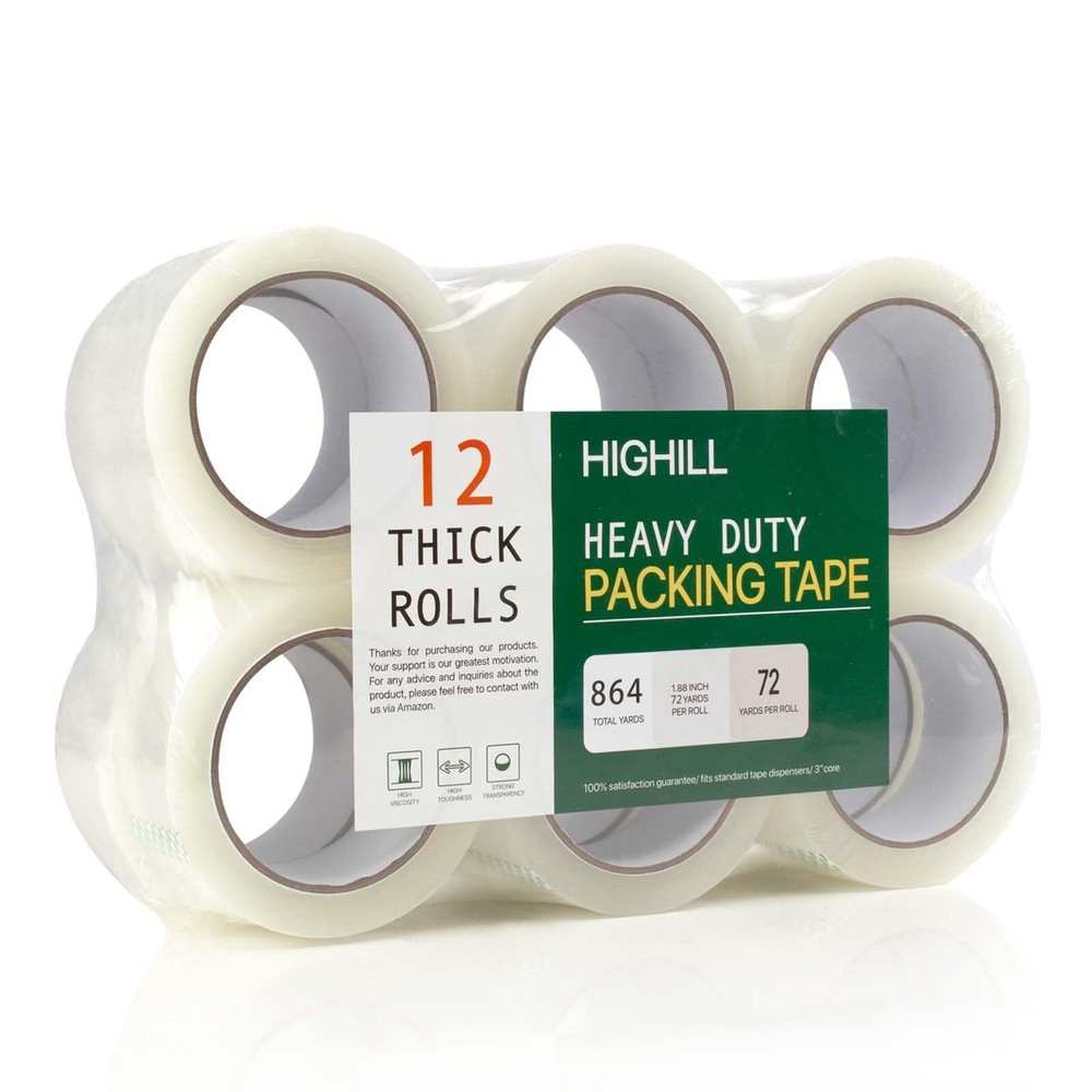 Heavy Duty Packing Tape Thicker Clear Packing Tape for Shipping Packaging Mov...