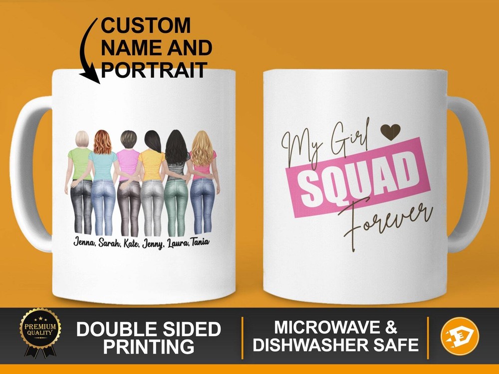 Personalized Best Friends Mug Friendship Gift For 6 Best Friends Birthday