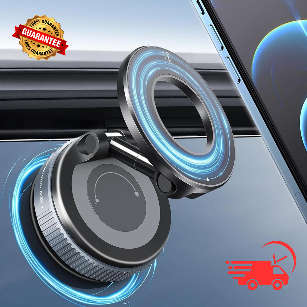 360° Adjustable Magnetic Vacuum Suction Cup Car Phone Holder Mount for MagSafe..