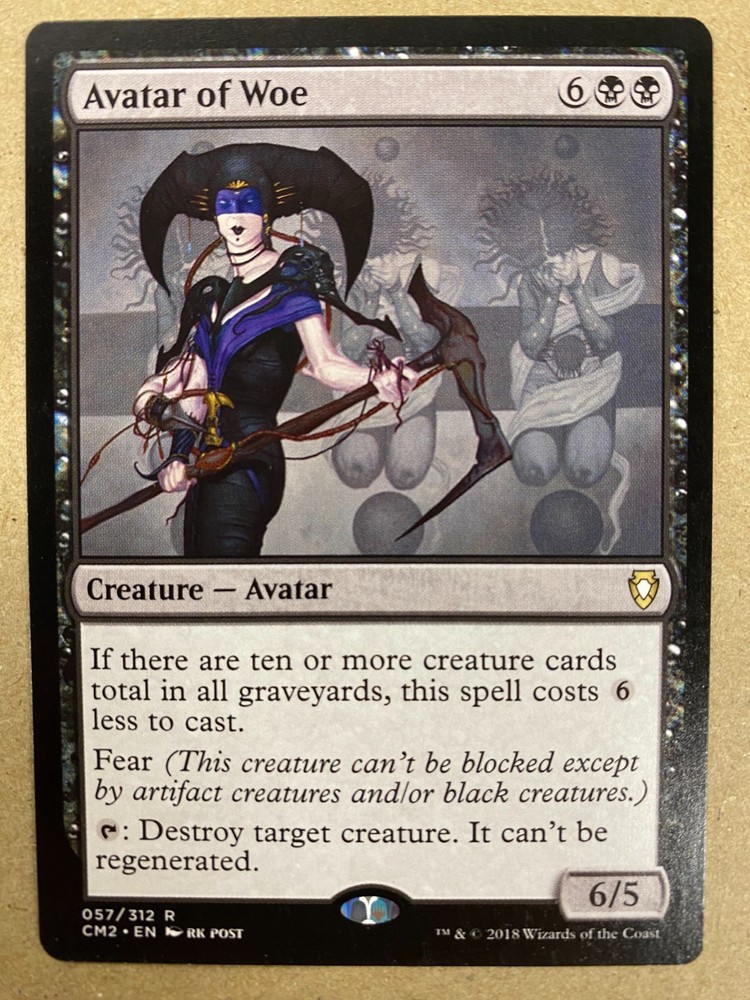 MTG 1x Avatar of Woe # 57 Commander Anthology II Magic the Gathering Card x1 NM