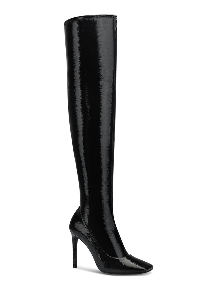 INC Womens Black Flexible Sole Keenah Square Toe Stiletto Zip-Up Boots Shoes 7 M