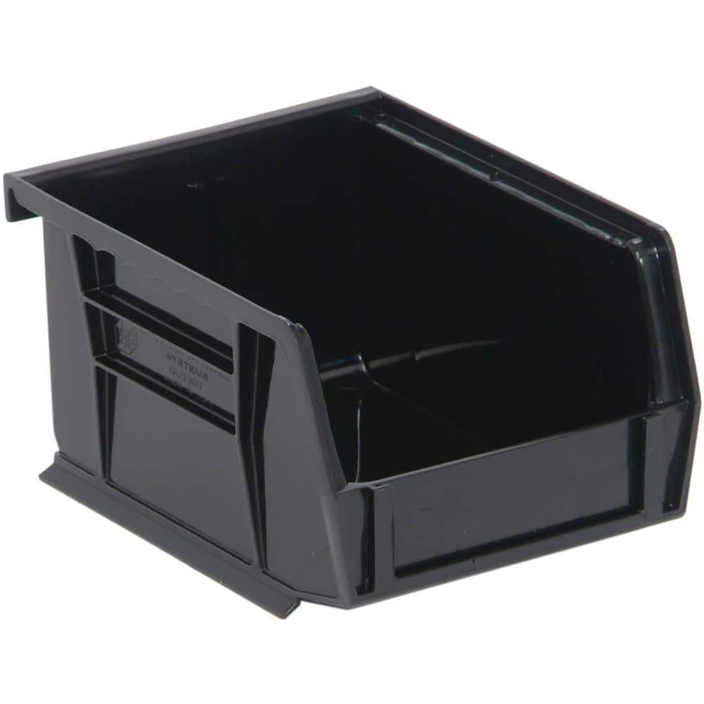 1.0gal Ultra Series Stackable Black Storage Bin 5L x4W x3H (24-Pack)