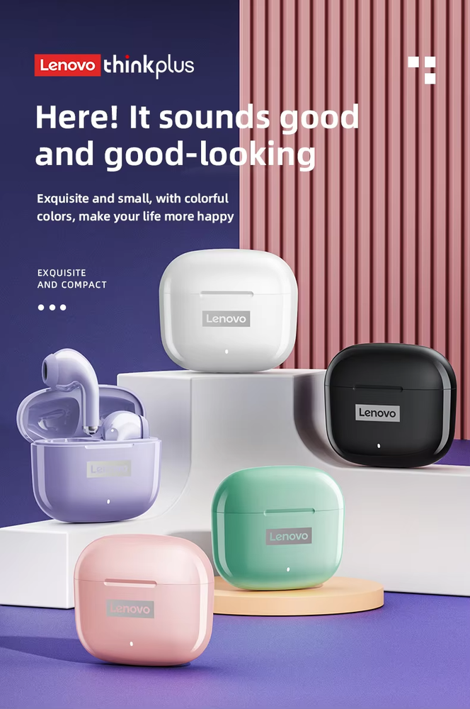 Lenovo LP40 TWS Earphones Bluetooth 5.0 Air Pods Wireless Headphones Earbuds