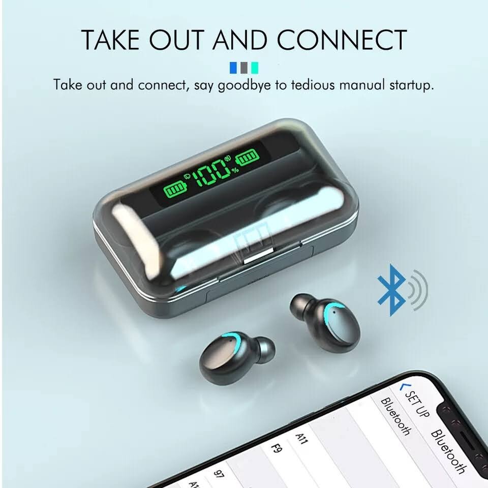 Bluetooth 5.0 Headset TWS Wireless Earphones Earbuds Stereo In-Ear Headphones