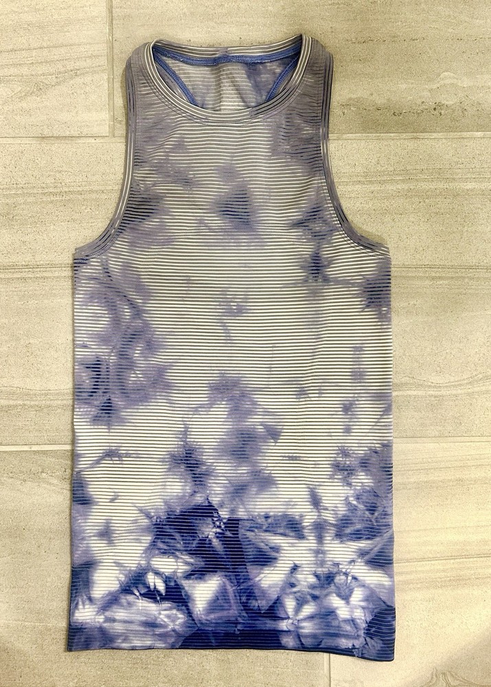 Lululemon SWIFTLY tech Tank 2.0 Wash Shibori Midnight Orchid Tie Dye Size 2