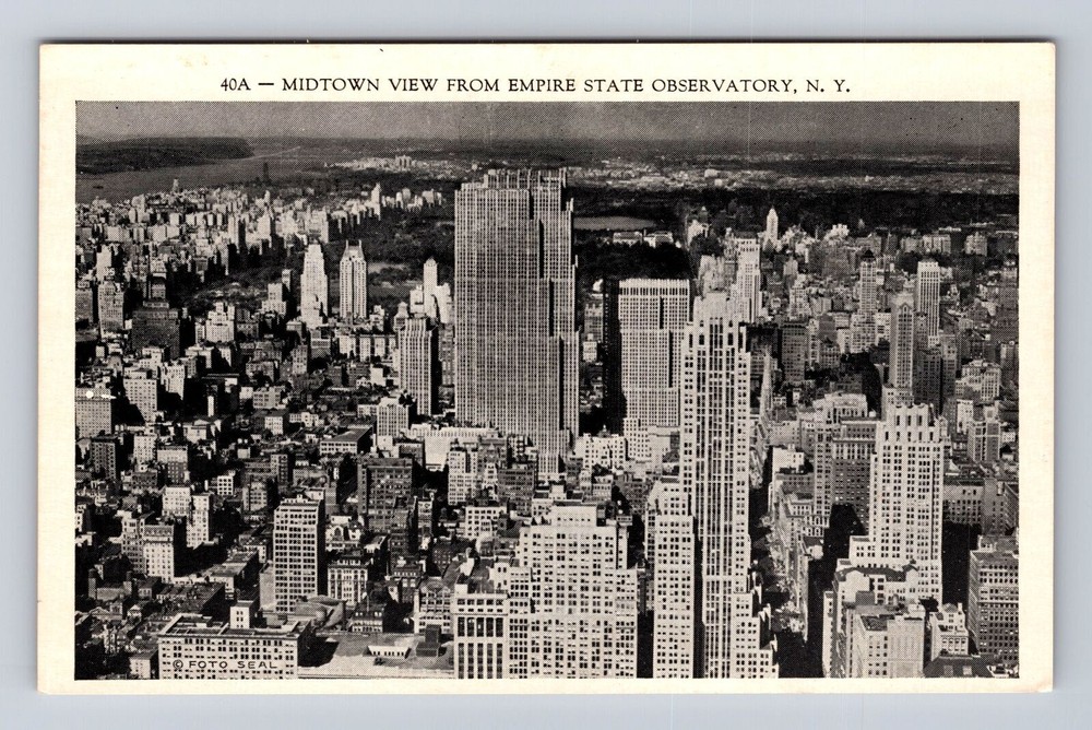 New York City NY, Midtown View Empire State Building Vintage Souvenir Postcard
