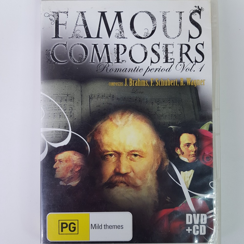 Famous Composers Romantic Period 1 Brahms Schubert Wagner Classical Music DVD