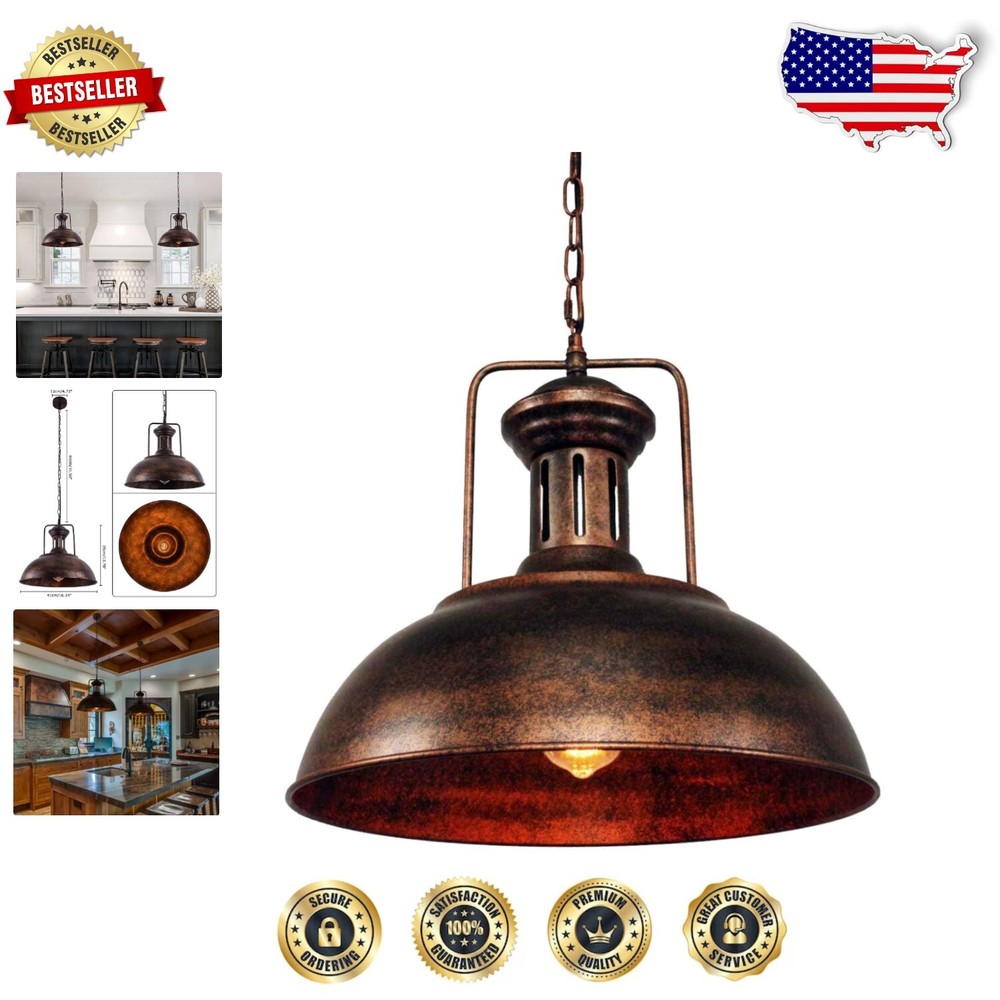 Adjustable Copper Painted Pendant Light - Perfect for Kitchen and Dining Rooms