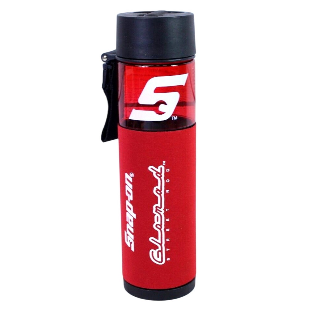 Snap On Tools Water Bottle Glomad Street Racing Red Polycarbonate Neoprene Rare