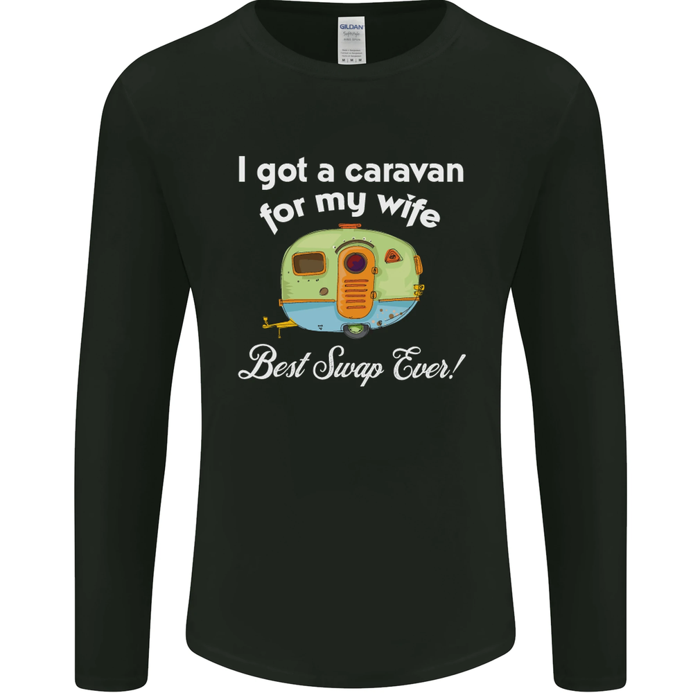A Caravan for My Wife Caravanning Funny Mens Long Sleeve T-Shirt