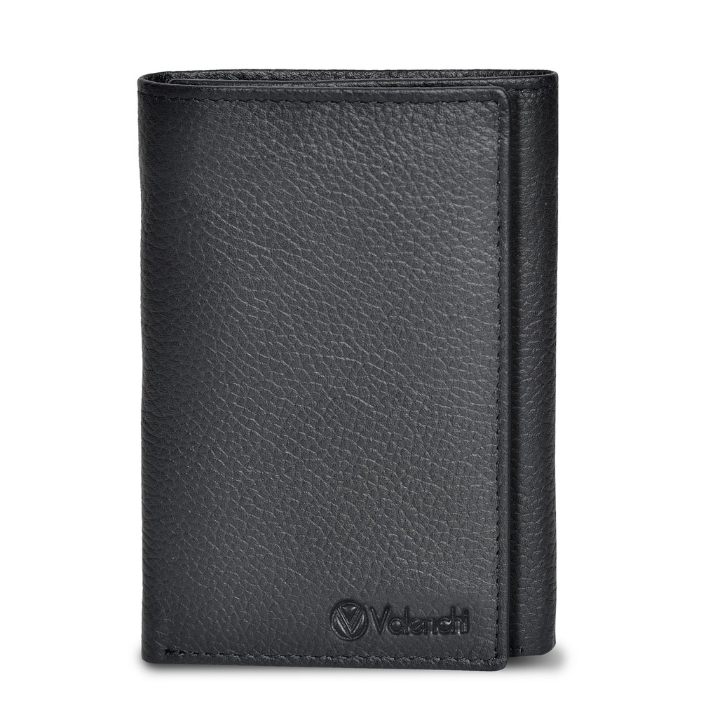 Leather Trifold Wallet For Men - RFID Blocking - 6 Card Slots, 2 Note Compart...