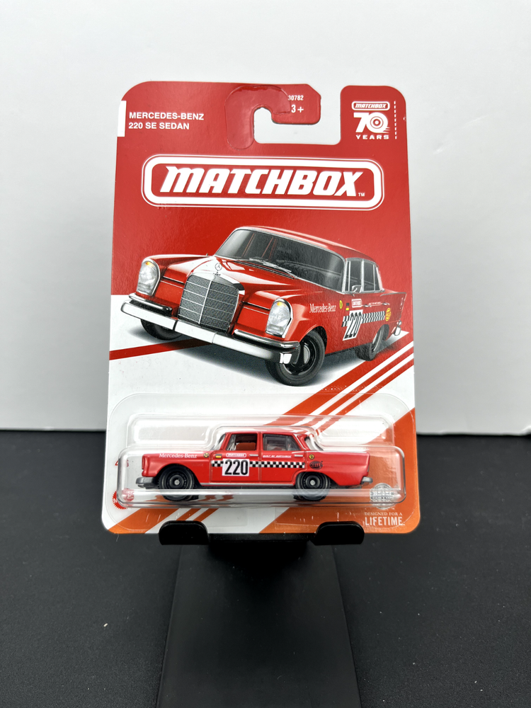 Matchbox 2024 Target Exclusive Red Edition Mercedes-Benz 220 SE Sedan Red 4/6 Diecast Model