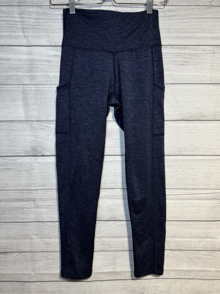 Aerie Pants Womens MEDIUM Marled Blue Leggings Workout Athleisure