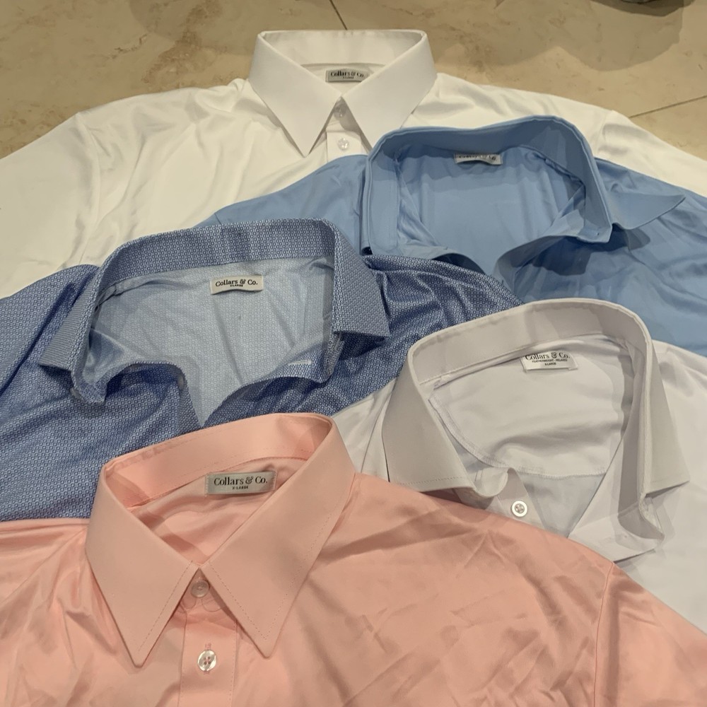 Collars & Co Shirt Mens Size XL Lot of 5 Dress Collar Polo