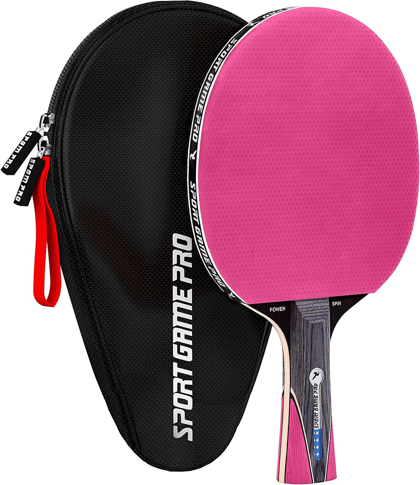 Pro Table Tennis Paddle with Killer Spin - Includes Free Protective Case