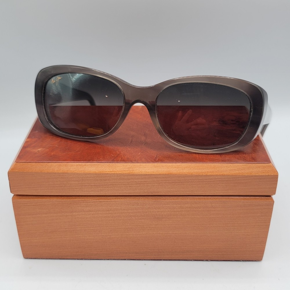 MAUI JIM Italy LILIKOI Oval Rectangle Wrap Grey Gradient Sunglasses