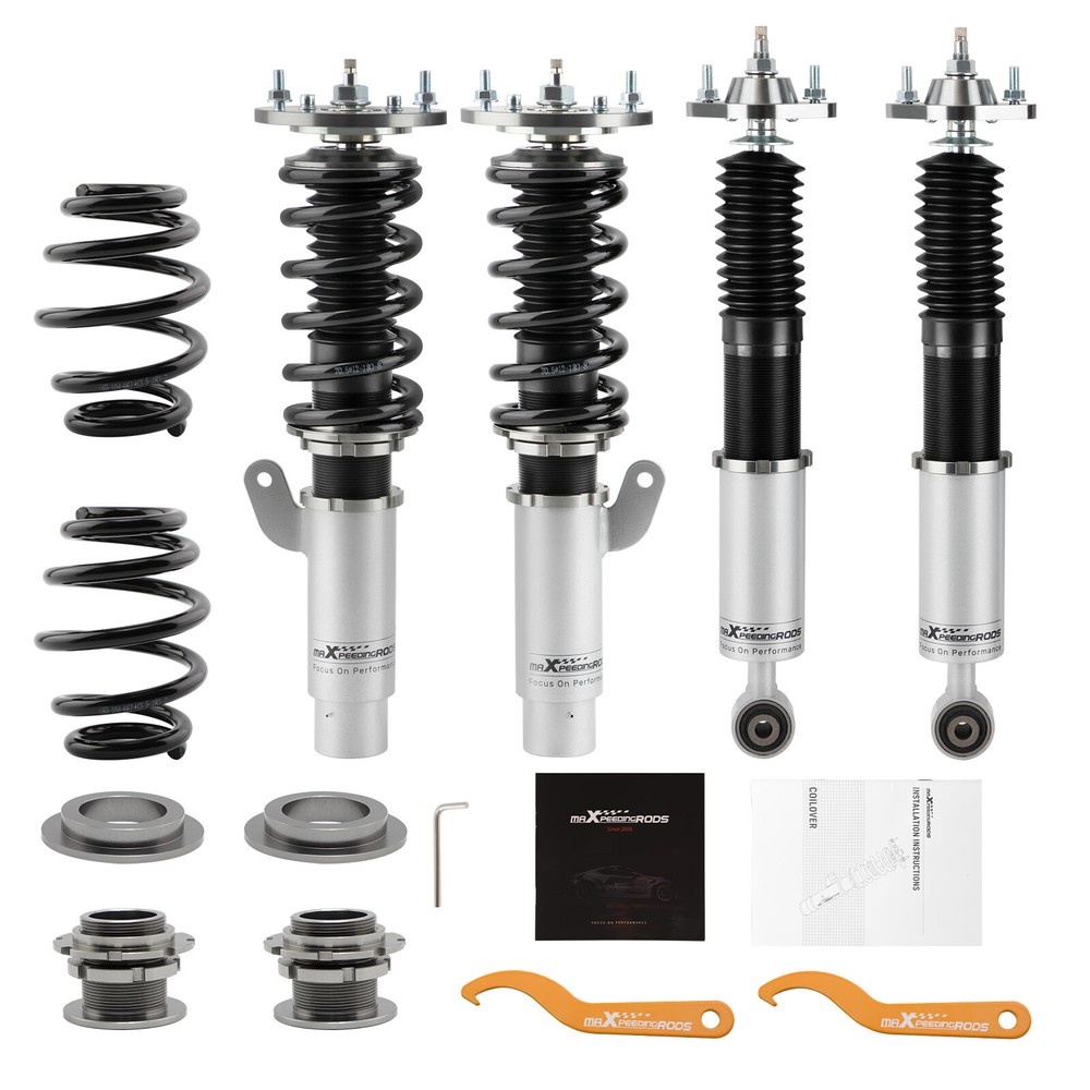 Coilovers Adjustable 24 Levels Damper Suspension Kit For BMW E46 325i 330i 98-05