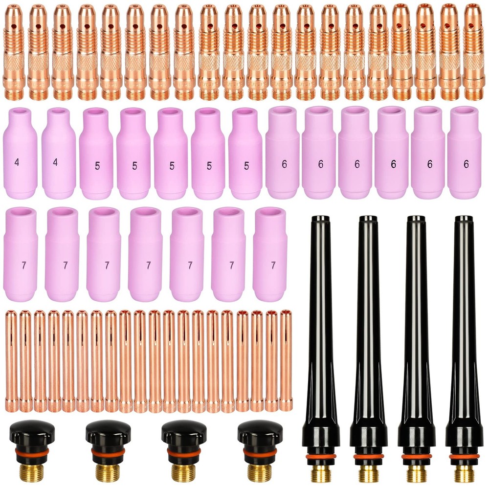 Alffun 68pcs TIG Torch Consumables Accessories KIT for Welding PTA...