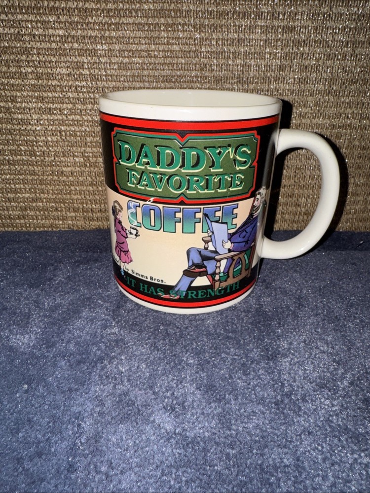 16 OZ WESTWOOD YESTERYEAR DADDY'S FAVORITE COFFEE CUP MUG 1999 SIMMS BROS RARE