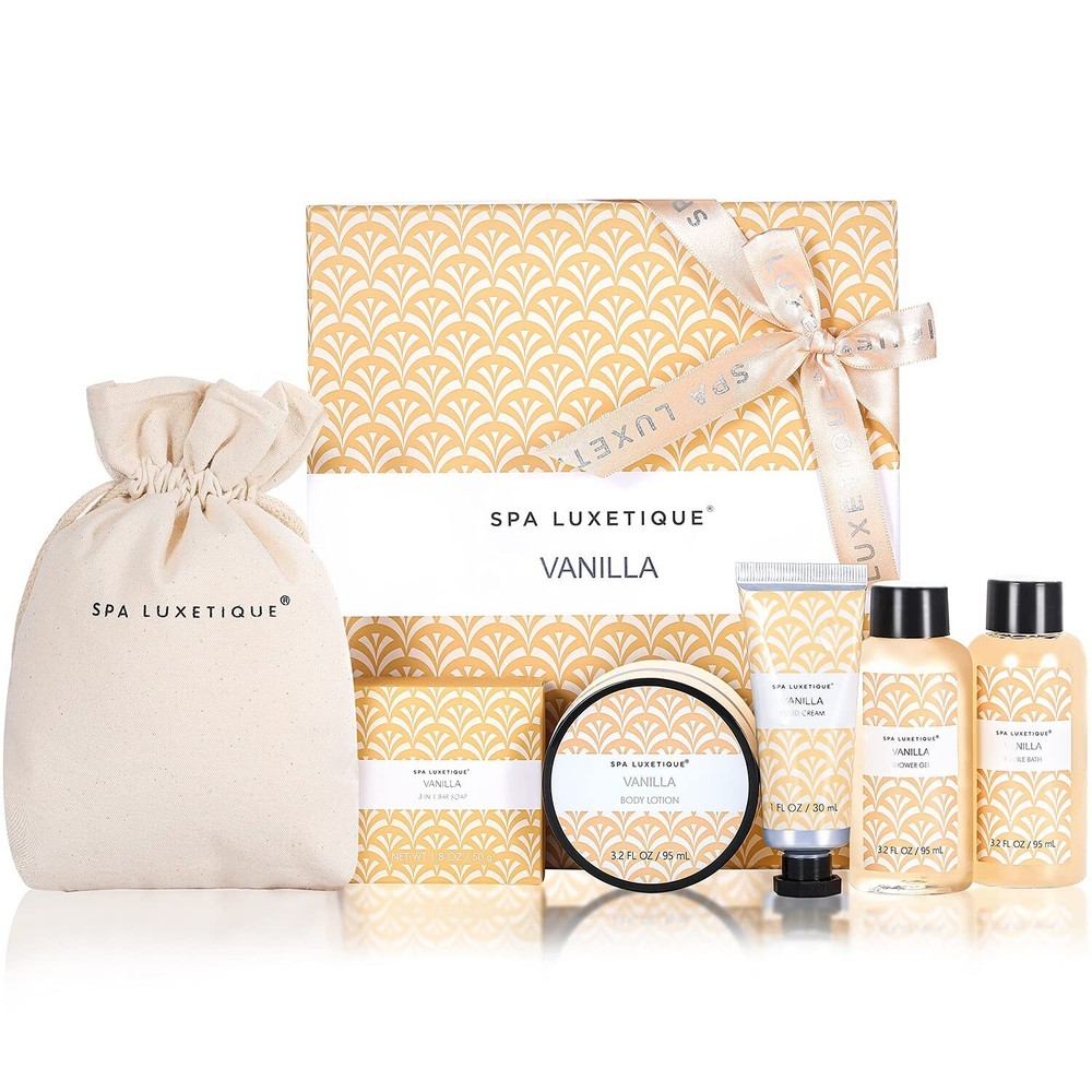 Spa Luxetique Spa Gift Set for Women, Vanilla Spa Set, Bath Kit for Women Inc