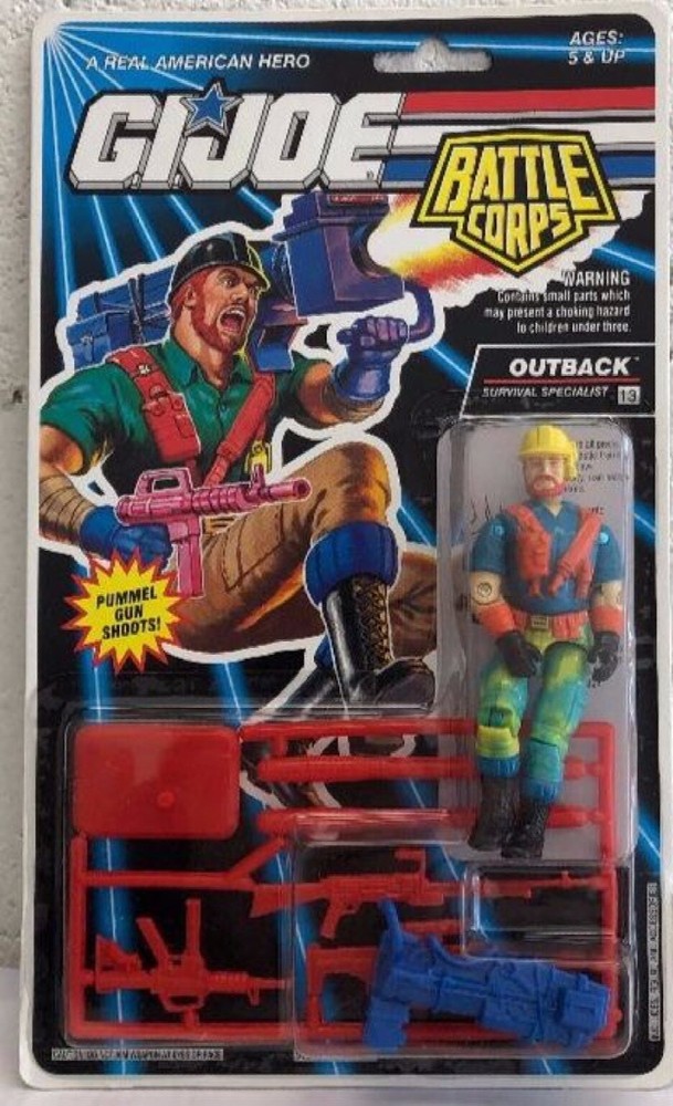 GI Joe Battle Corps Outback Eco Warrior Variant Yellow Helmet Survival Hasbro