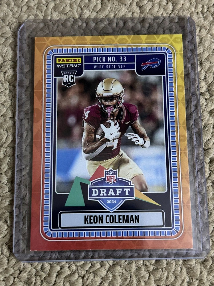 2024 Panini Instant Draft Night Keon Coleman Rookie RC #NFLDN-19 Limited 1 of 1046