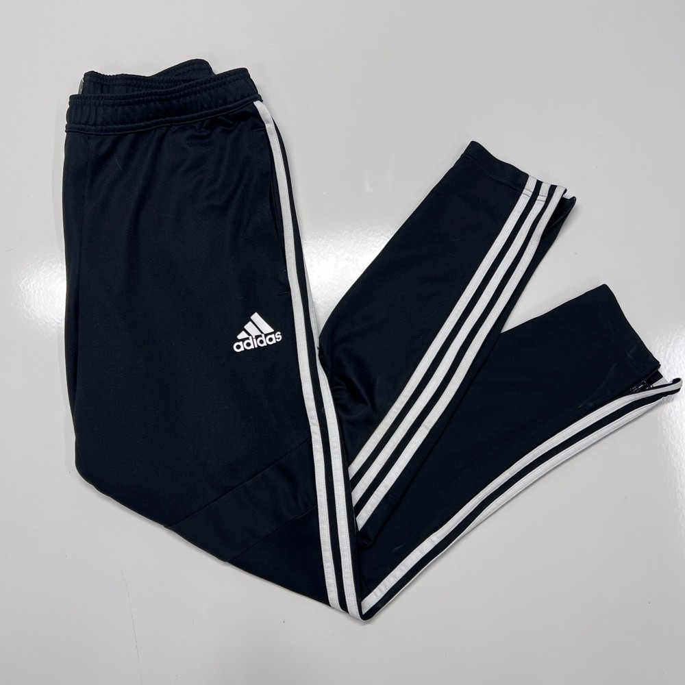 Adidas Climacool Track Pants Men’s Medium Black 3-Stripe Zip Ankle