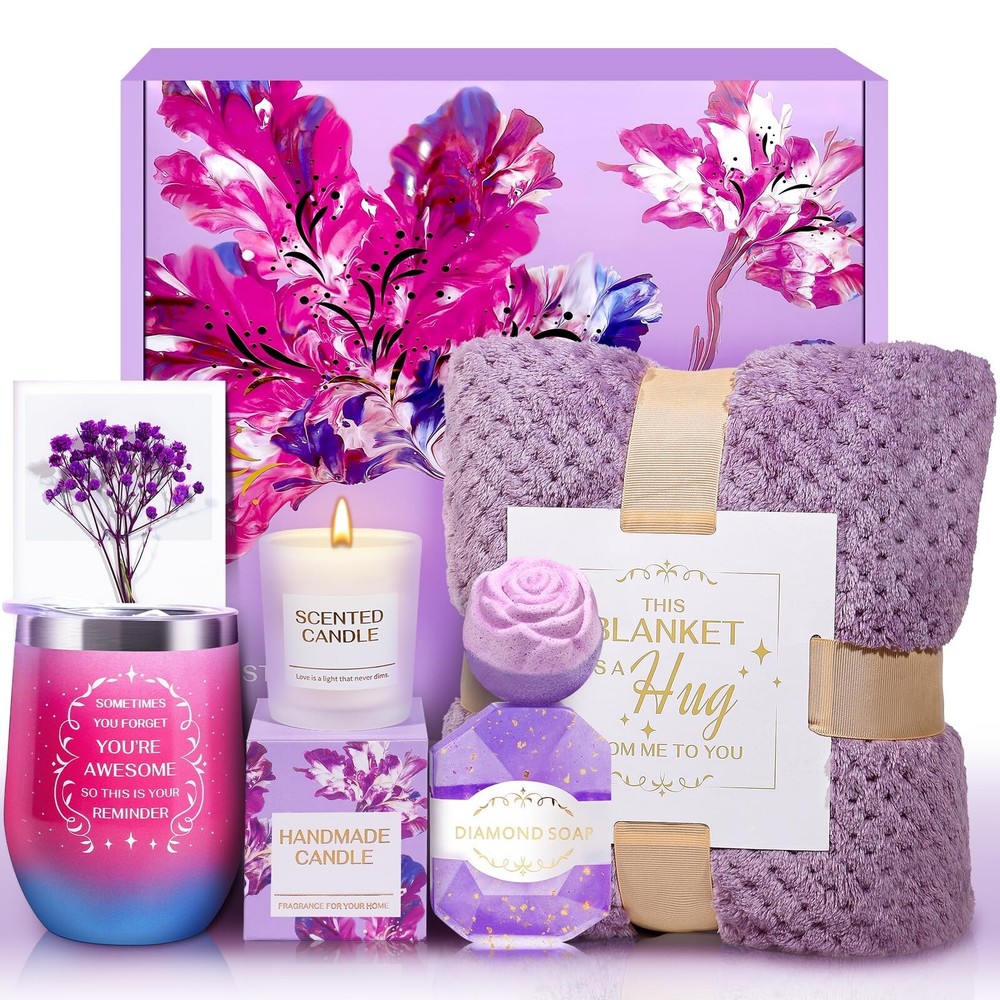 Thoughtful Self Care & Get Well Gifts for Women in Soothing Purple