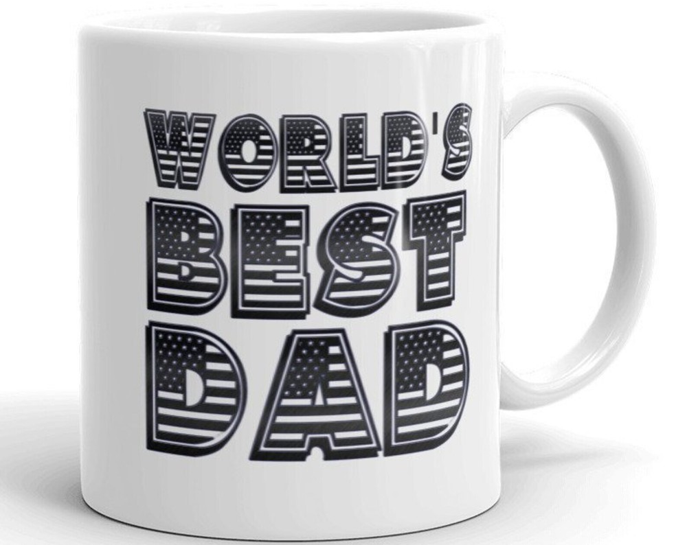 Best Dad Ever White Glossy Coffee Mug for Father's Day