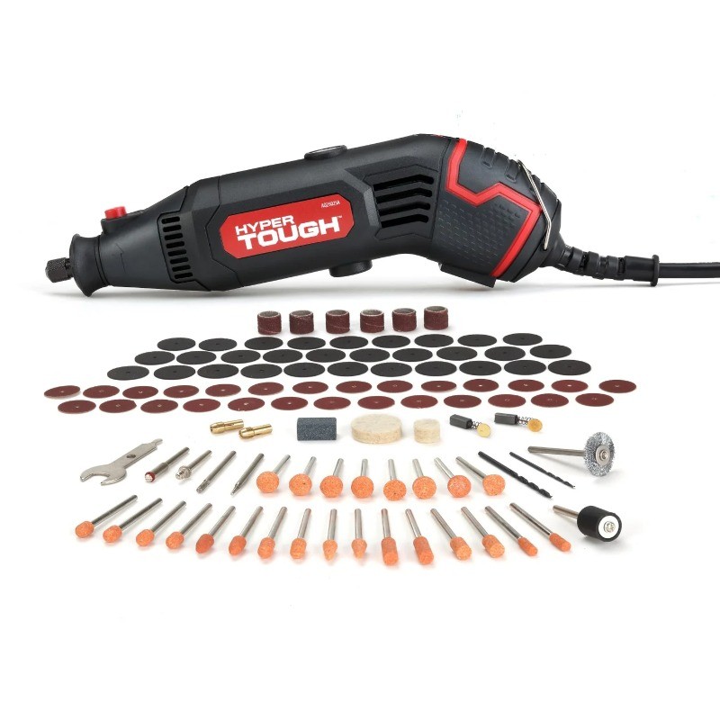 Hyper Tough 1.5 Amp Variable Speed Corded Rotary Tool 120V with 105 Accessories