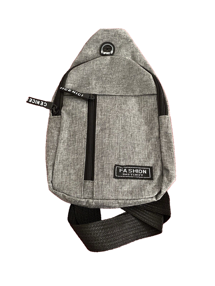 Waterproof Gray Men’s Sling Crossbody Chest Messenger Backpack