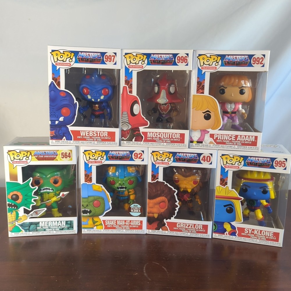Funko Pop Masters of the Universe He-Man Lot 7 Prince Adam Webstor Grizzlor