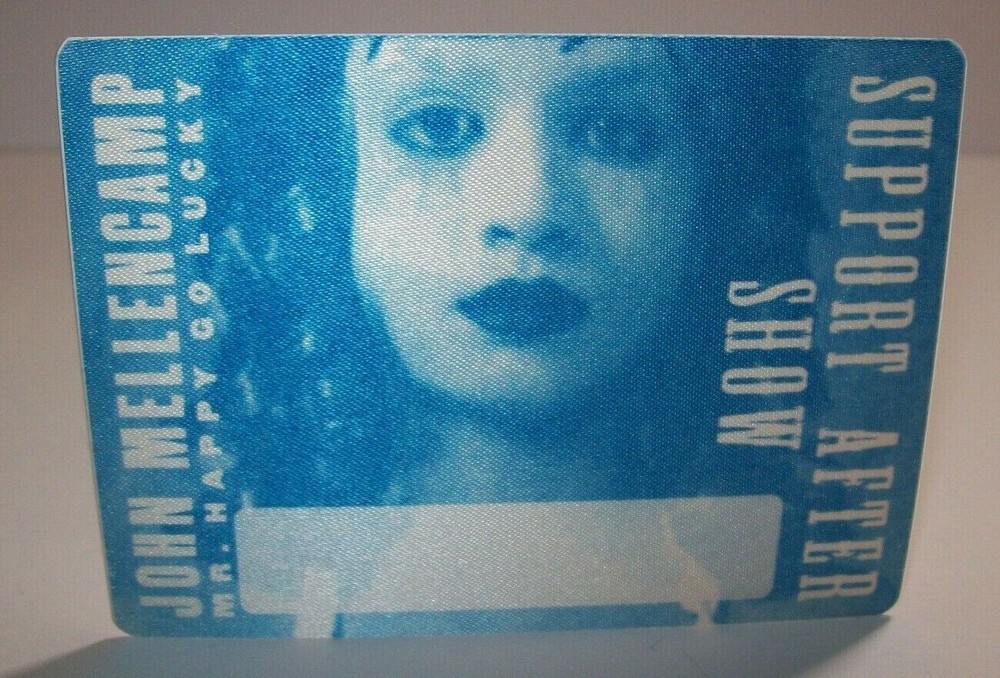 John Mellencamp Backstage Pass Mr Happy Go Lucky Tour Original 1996 Blue Cougar