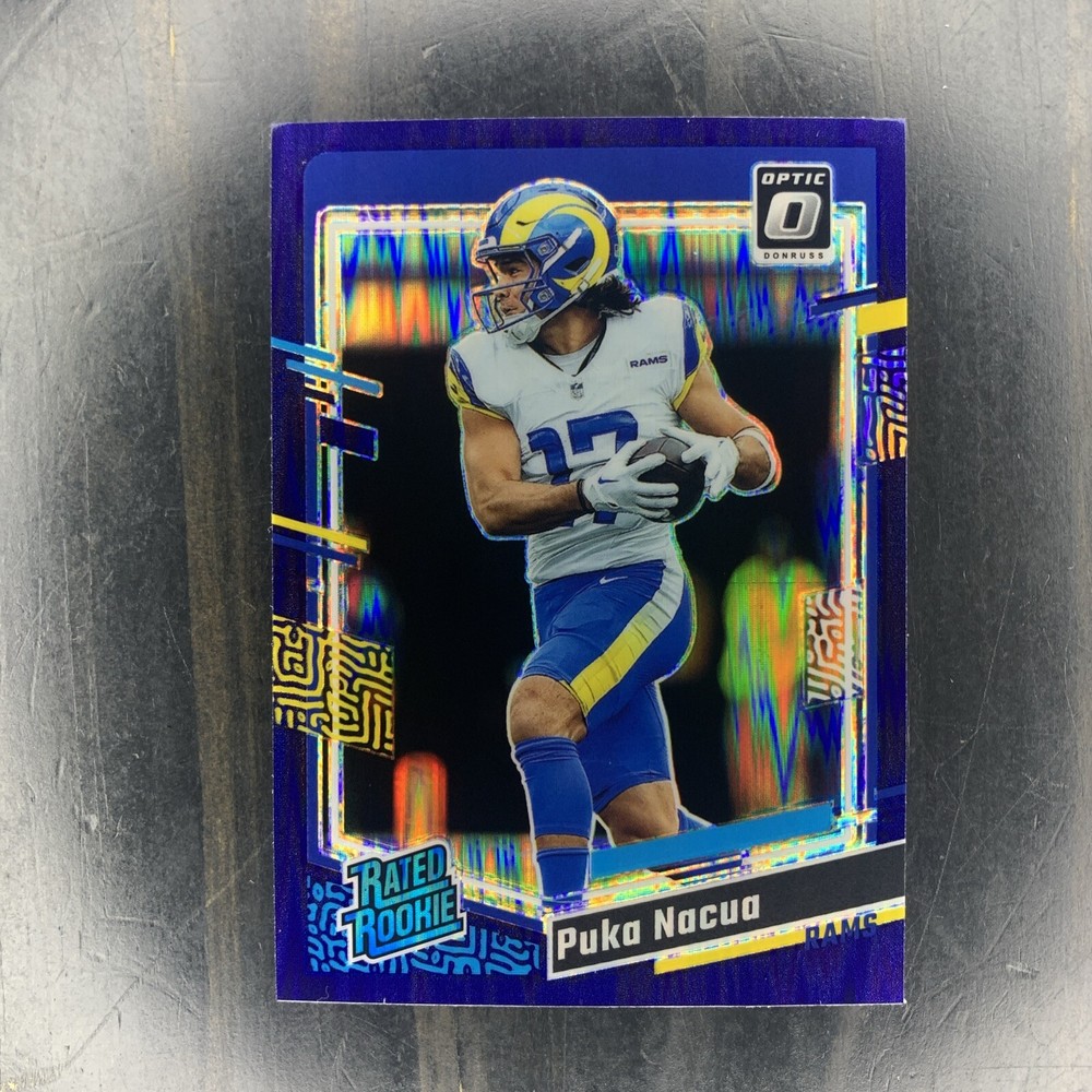 2023 Donruss Optic Puka Nacua #238 Rated Rookie Purple Shock Prizm LA Rams
