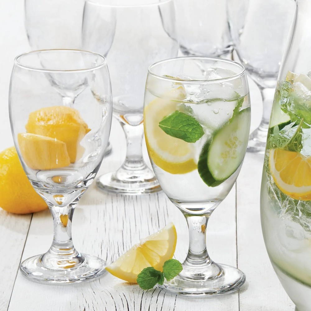 Libbey Classic Goblet Wine Glasses Set of 12 Durable Party Glassware