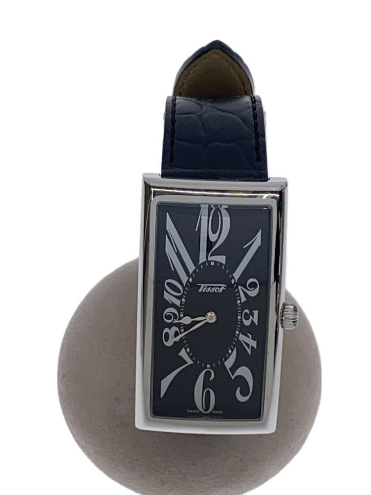 TISSOT Banana Quartz Analog Watch in Black Leather T117509A