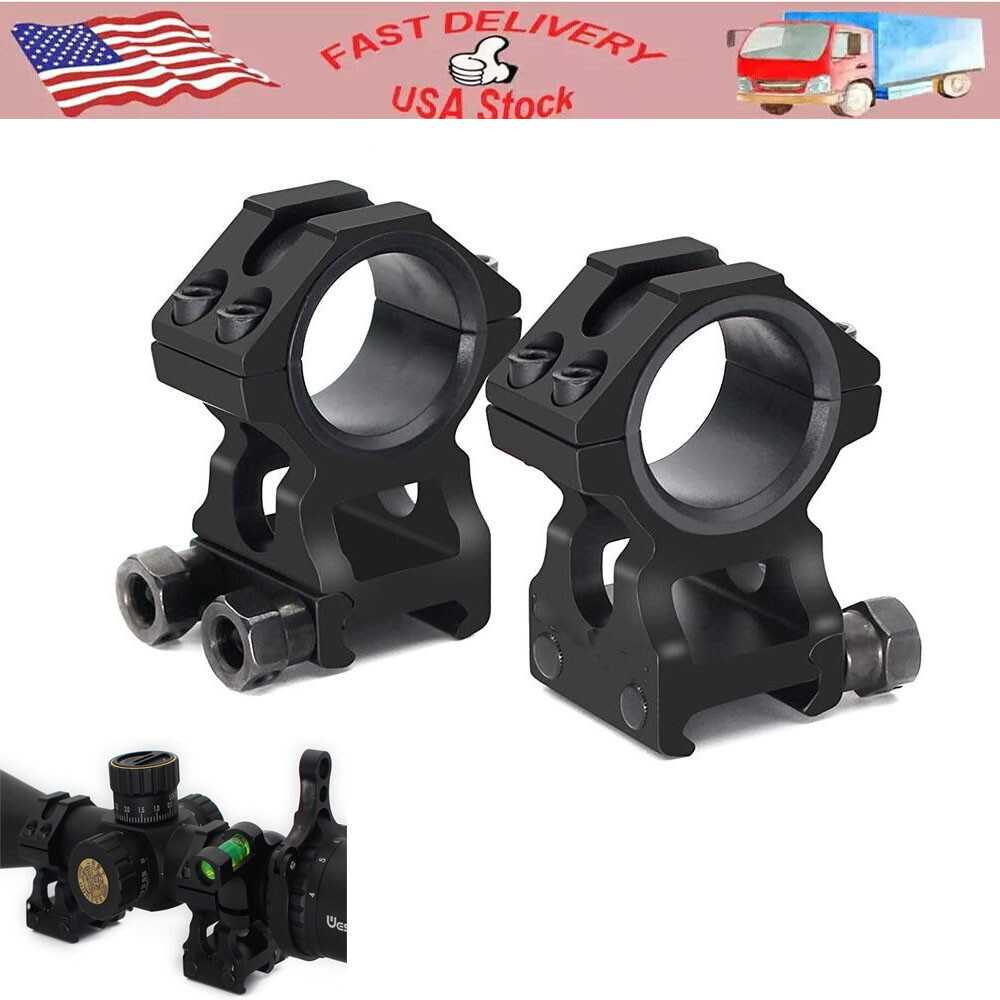 One Pair High Profile Picatinny Scope Mounting Rings for 1-Inch 30mm Scopes Bracket